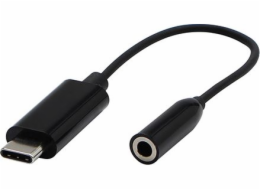 USB adaptér USB-C - Jack 3,5 mm černý