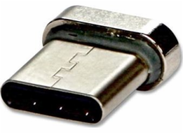 USB (2.0) Redukcja, Magnetický konec-USB C (3.1) M, 0, srebrna, redukcja do kabla magnetycznego