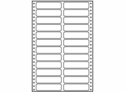 Tabulkové etikety s logem A4, dvouřadé, bílé, 24 etiket, 25 ks (32108)