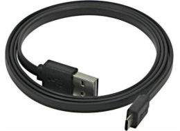 Neutrální USB-A - microUSB USB kabel 1 m Černý