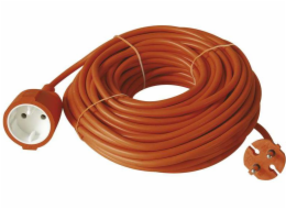 Dvoužilový pohyblivý přívod 30m / 1 zásuvka / oranžový / PVC / 230 V / 1 mm2