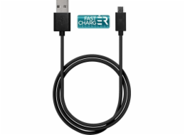 Kabel USB Puro USB-A - microUSB 1 m Czarny (36341-uniw)