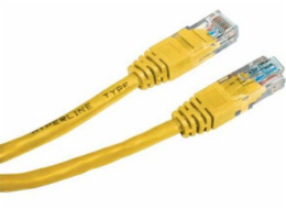 Patchcord UTP, kat.5e, nepředvídatelné, 0,5 m, žlutá