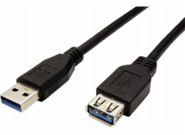 Kabel USB LAMA PLUS USB-A - USB-A 1.8 m Czarny