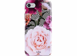 Puro Puro Glam Geo Flowers - Pouzdro Iphone 8 / 7 / 6s / 6 (růžové pivoňky)