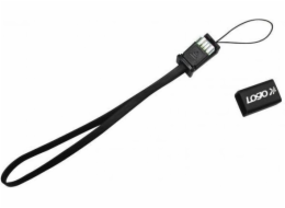 Kabel USB Logo USB-A - microUSB 0.3 m Czarny (33628)