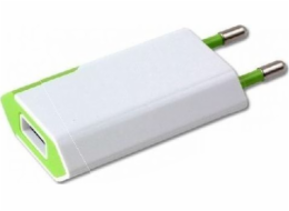 Techly nabíječka Techly Slim USB nabíječka 230V-5V,1A bílo-zelená