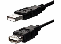 Kabel USB Logo USB-A - USB-A 1,8 m Černý