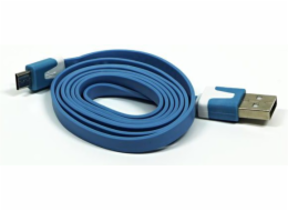 Kabel USB Logo USB-A - microUSB 1 m Niebieski