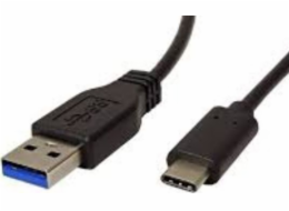 Neutrální USB-A - USB-C USB kabel 2 m Černý