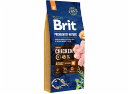 BRIT Premium by Nature Adult M - suché krmivo pro psy Kuřecí maso - 8 kg