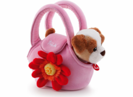 Trudi Dog v růžové tašce s květinou (29728)