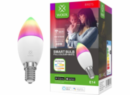 Woox SMART LED WI-FI BAREVNÁ ŽÁROVKA RGBW 5W E14 470LM