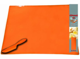 Silikonová podložka 60 x 50 cm oranžová se silikonovým nožem