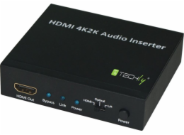 Techly HDMI 2K4K AUDIO INSERTER HDMI/TOSLINK/AUDIO STEREO L/R