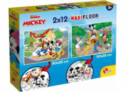 Lisciani Puzzle Supermaxi 2x12 Myszka Mikki