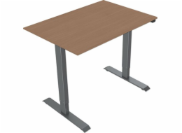 Psací stůl Elektricky nastavitelná podnož psacího stolu, s deskou, buk, 75x120cm, hloubka 500mm, napájení 100V-240V, šedá, nosnost 70 kg