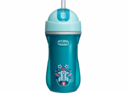 Chicco hrnek non -špína se slámou 260ml modrá