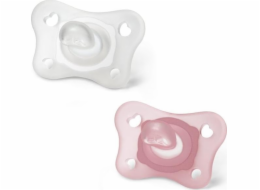 Chicco 7322111-SMOCZEK DO USPOKAJANIAPHYSIO MIN I SOFT SILIKONOWY 0-2M 2 SZT DZIEWCZYNKA