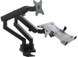 Maclean MC-813 Dual Desk Mount for a Monitor and a Laptop 17  -32  2x8kg VESA 75x75  100x100