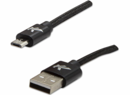 Kabel USB Logo USB-A - microUSB 2 m Czarny