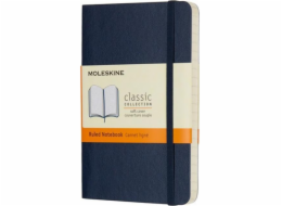 Moleskine Notes MOLESKINE P (9x14cm) linkovaný, měkká vazba, safírově modrá, 192 stran, modrá