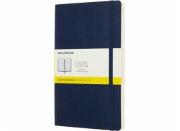 Zápisník Moleskine MOLESKINE L (13x21cm) kostkovaný, měkká vazba, safírově modrá, 192 stran, modrá
