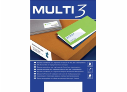 MULTI 3 Univerzální etikety MULTI 3, 52,5x29,7mm, obdélníkové, bílé 100 listů