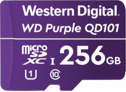 MicroSDXC paměťová karta Western Digital PURPLE pro kamerové systémy - 256GB