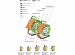 Acar Prodlužovací šňůra M01803 50m oranžová