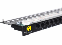 NetRack Patch panel 19 0,5U 24-porty Kat. 6 UTP Czarny (104-11)