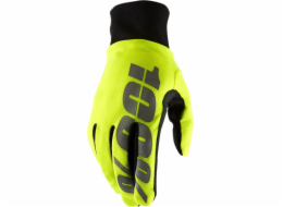100% rukavice 100% HYDROMATIC Voděodolné rukavice neonově žluté vel S (délka ruky 181-187 mm) (NOVINKA)