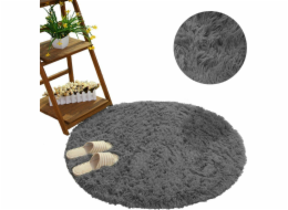 Strado Kulatý koberec Shaggy Strado 160x160 SilverFur (Light Grey) univerzální