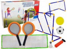 LEANToys Soccer Badminton Volejbalový set 3v1 ve dvoubrankových verzích