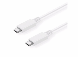 C-TECH kabel USB 3.2, Type-C (CM/CM), PD 100W, 20Gbps, 2m, bílý