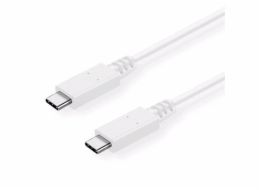 C-Tech CB-USB32-10W USB 3.2, Type-C (CM/CM), PD 100W, 20Gbps, 1m, bílý C-TECH USB 3.2, Type-C (CM/CM), PD 100W, 20Gbps, 1m, bílý