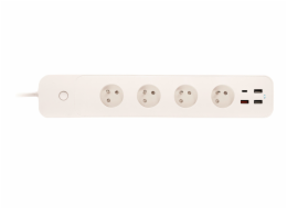 iGET HOME Power 4 USB - Smart WiFi prodlužovací přívod 4x AC 230V s 4x USB portem a měřením spotřeby