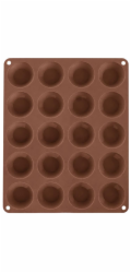 Forma na 20 ks muffinů hnědá silikon