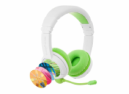 BuddyPhones School+, dětská bezdrátová sluchátka s mikrofonem, Bluetooth, zelená
