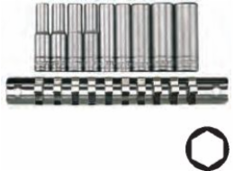 Sada šestihranných nástrčných klíčů Teng Tools 1/4 4-13mm dlouhá 9ks (73090102)