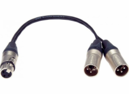 Kabel Klotz XLR - XLR x2 0,1m černý