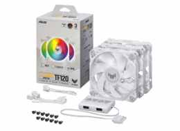 ASUS TUF GAMING TF120 ARGB WHITE EDITION 3IN1 - set 3 ventilátorov 120mm + hub