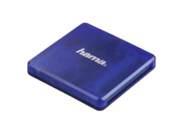 Čtečka karet Hama multi USB 2.0, SD/microSD/CF, modrá