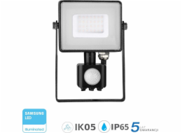 Floodlight V-TAC LED projektor 30W 2400lm 4000K SAMSUNG dioda s PIR pohybovým senzorem Černá IP65 461