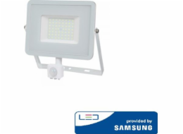 Floodlight V-TAC LED projektor 50W 4000lm 4000K SAMSUNG dioda s PIR pohybovým senzorem Bílá IP65 467