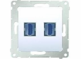 Contact-Simon Simon 54 HDMI dvojitá zásuvka bílá (DGHDMI2.01/11)