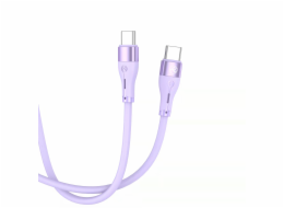 Tellur Silicone Type-C to Type-C cable PD60W 1m purple