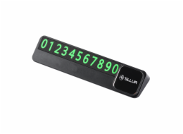 Tellur Basic Temporary car parking phone number card plastic black