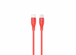 Tellur Silicone Type-C to Type-C cable PD60W 1m red