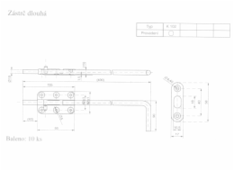 Zástrč dlouhá zinek K102